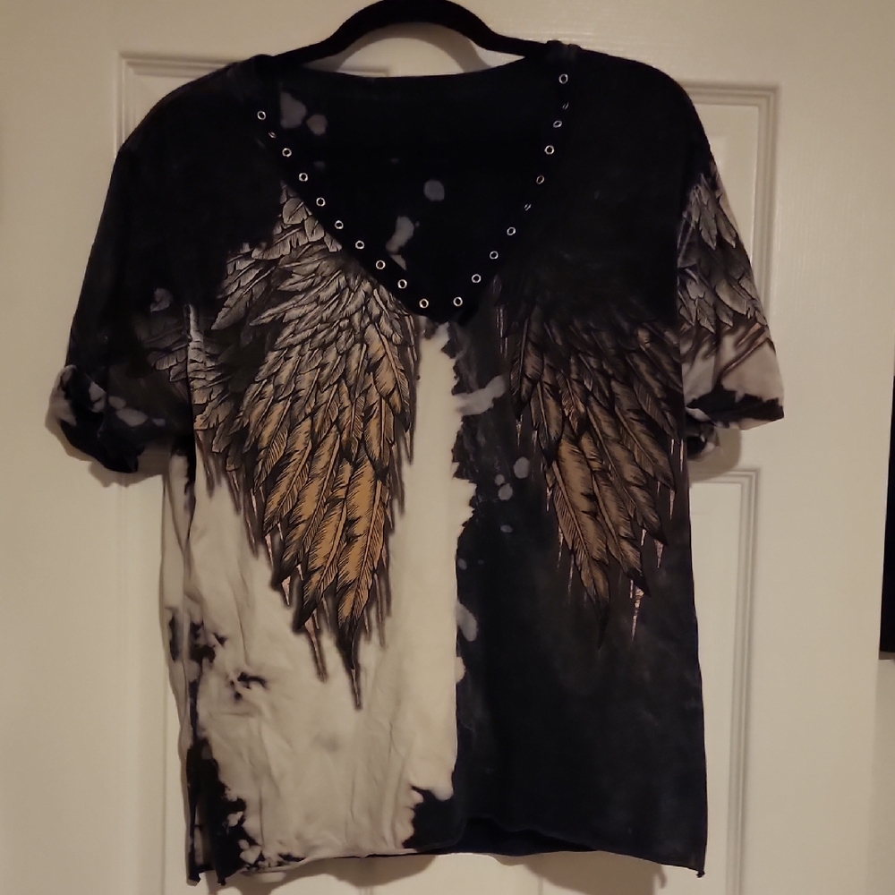 Affliction Black and White Short Sleeve Tee